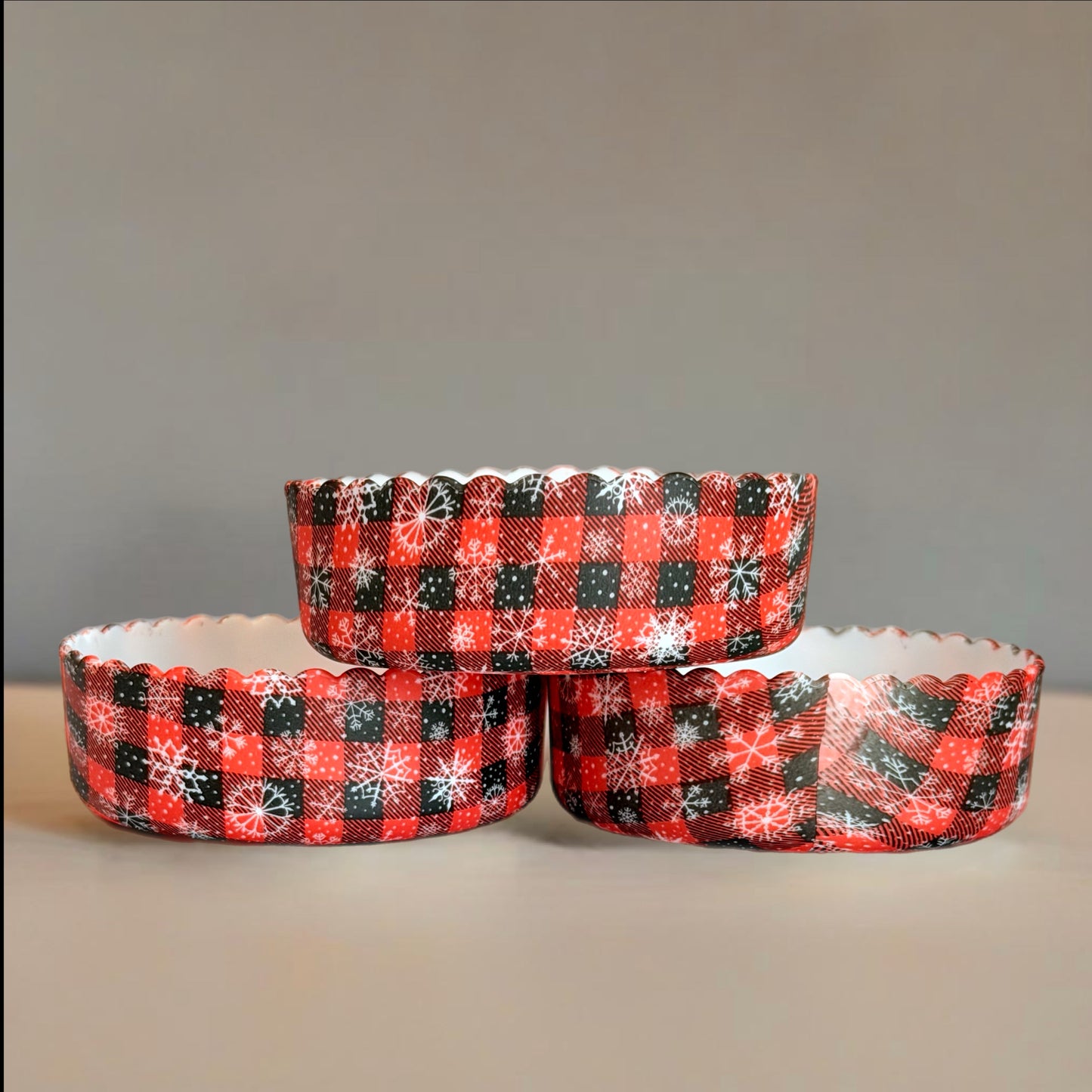 Buffalo Plaid 3.25” Scalloped Shorty Tumbler Boot