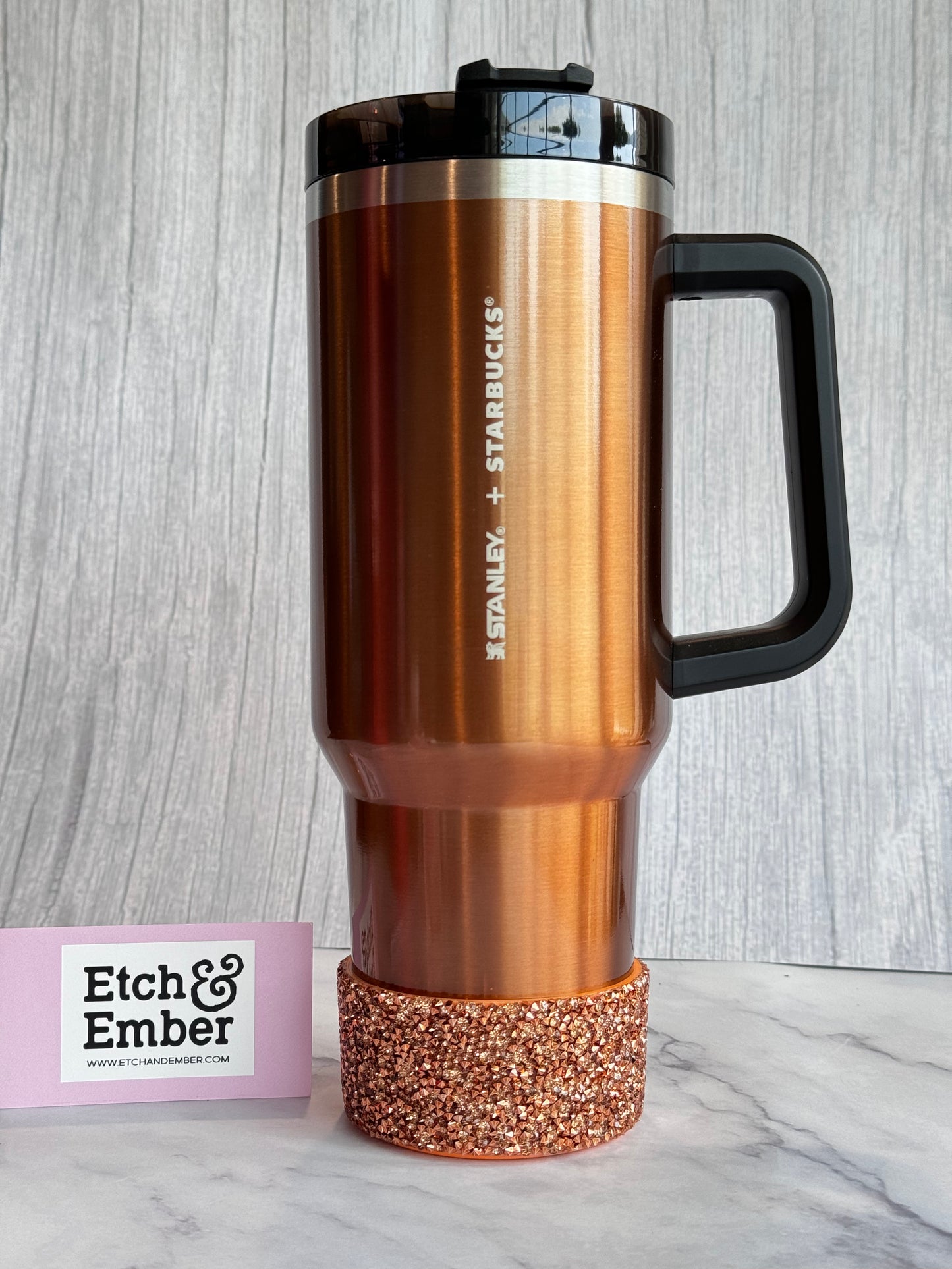 Copper Druzy BLING Tumbler Boot -fits 40oz New!