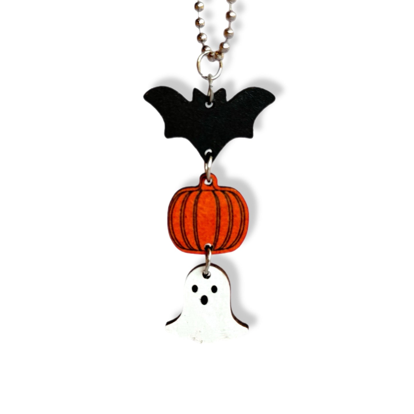 Ghost Bat Pumpkin Charm - Tumbler Handle Charm