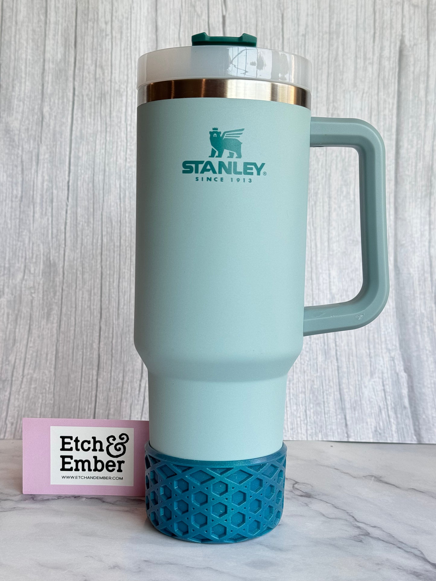 TEAL GLOW WAFFLE Tumbler Boot -fits 20-40oz New!