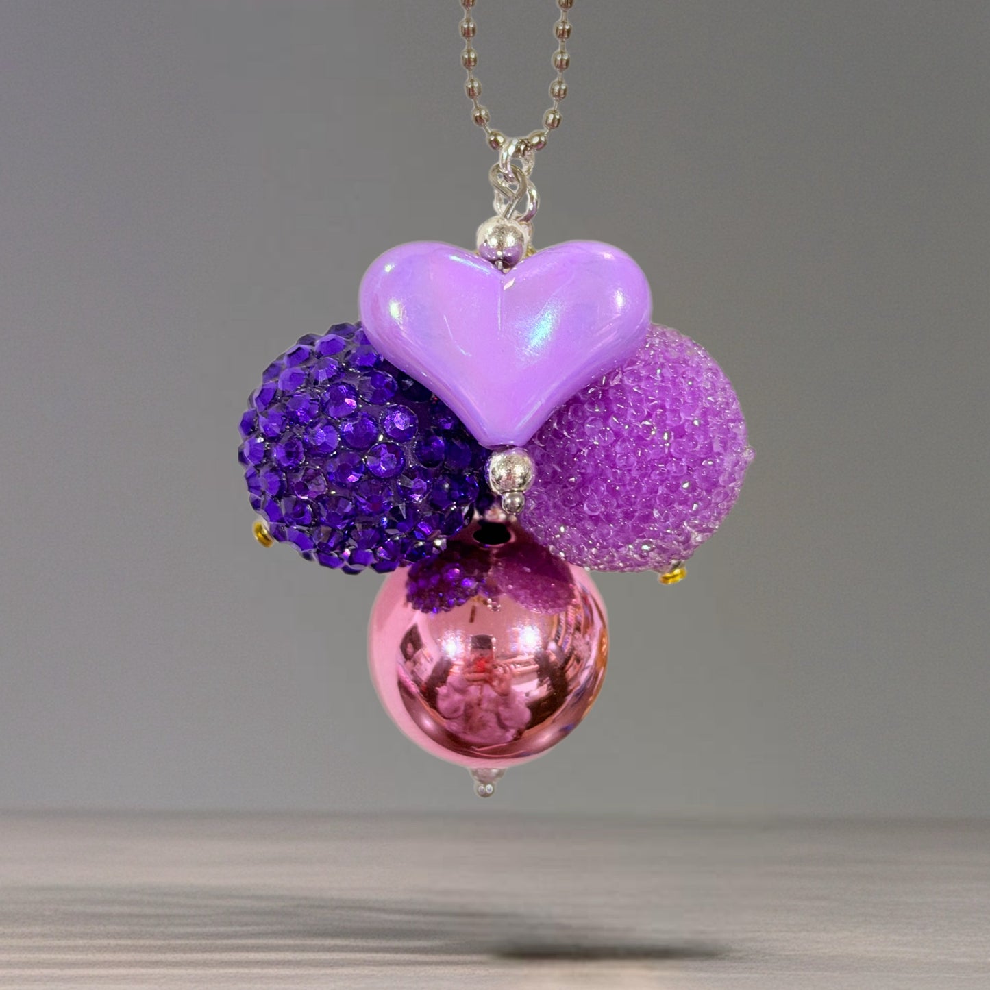 Purple Heart Mini Bauble Charm - Tumbler Handle Charm