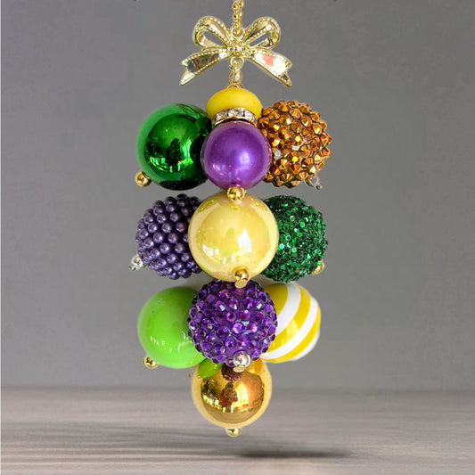 Mardi Gras Bauble Charm - Tumbler Handle Charm