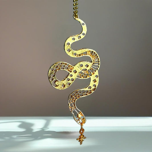 Gold Snake Charm - Tumbler Handle Charm