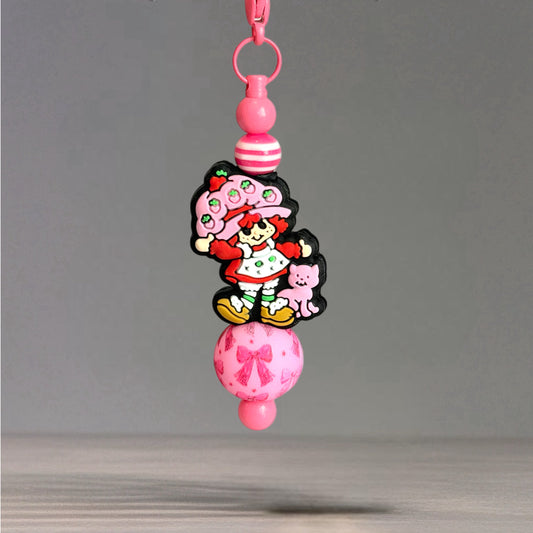 Strawberry Girl Charm - Tumbler Handle Charm