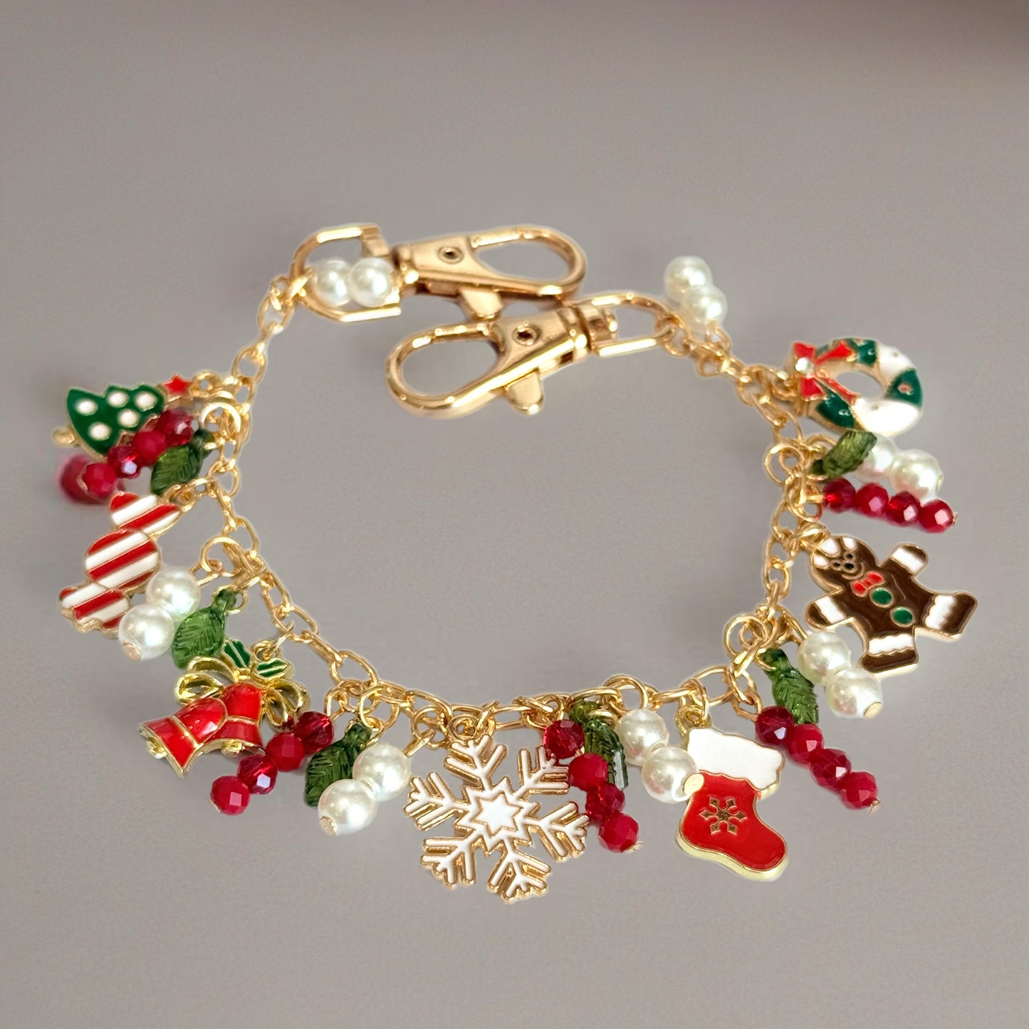 Holly Jolly Deluxe Tumbler Charm Necklace