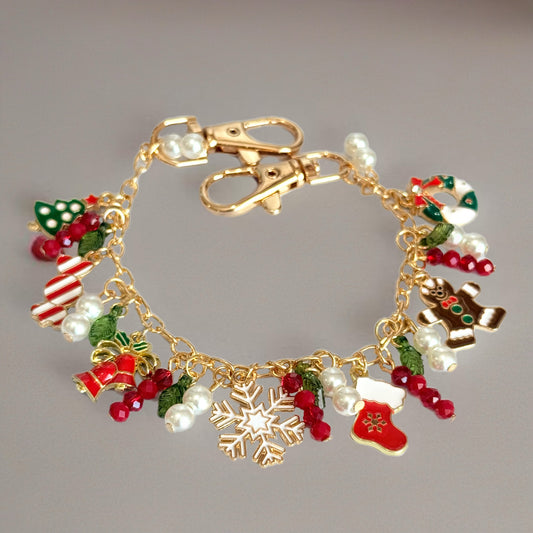 Holly Jolly Deluxe Tumbler Charm Necklace