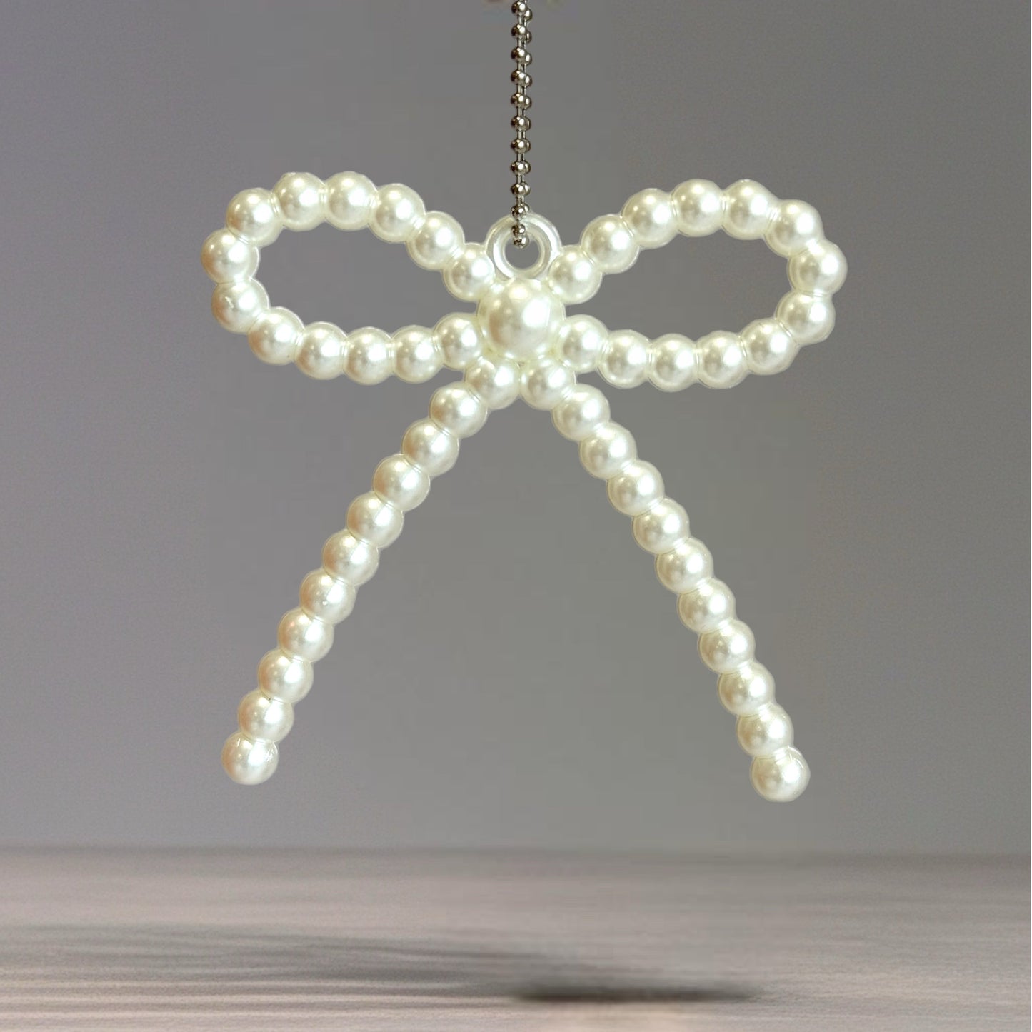 Pearl Beaded Bow Charm - Tumbler Handle Charm