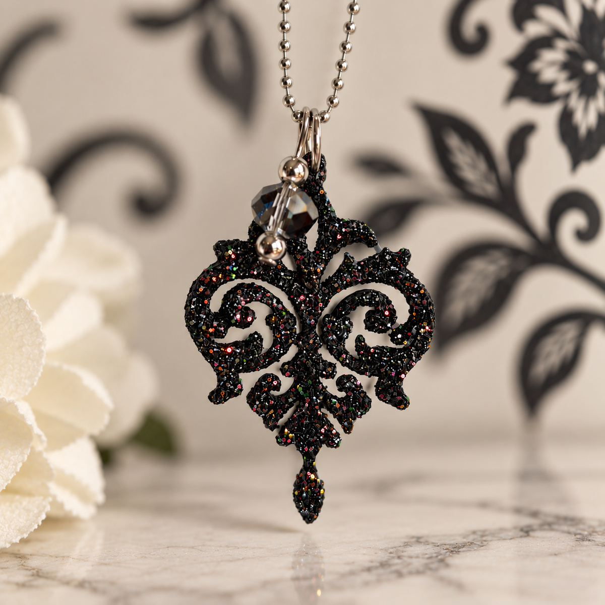Bordeaux Lace Charm - Tumbler Handle Charm
