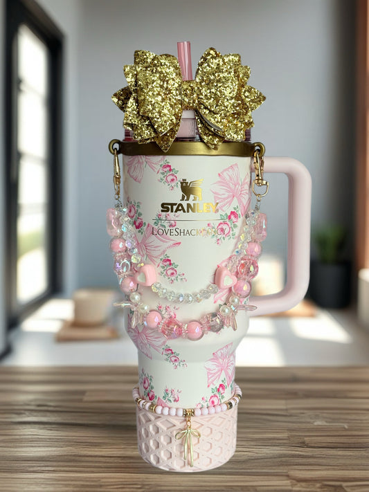 Chantilly Pink Deluxe Tumbler Charm Necklace