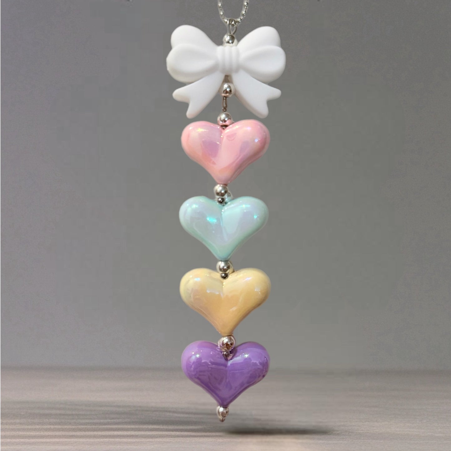 Sweet Tart Hearts Charm - Tumbler Handle Charm