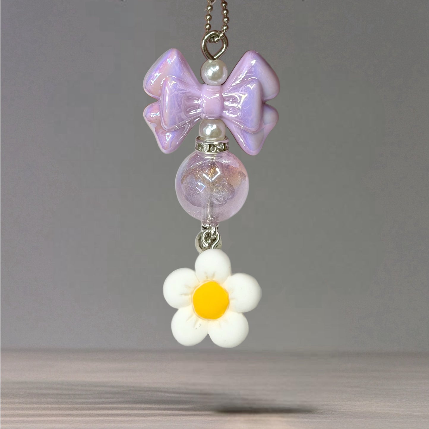Purple Daisy Charm - Tumbler Handle Charm