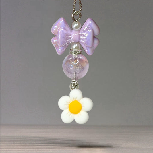 Purple Daisy Charm - Tumbler Handle Charm