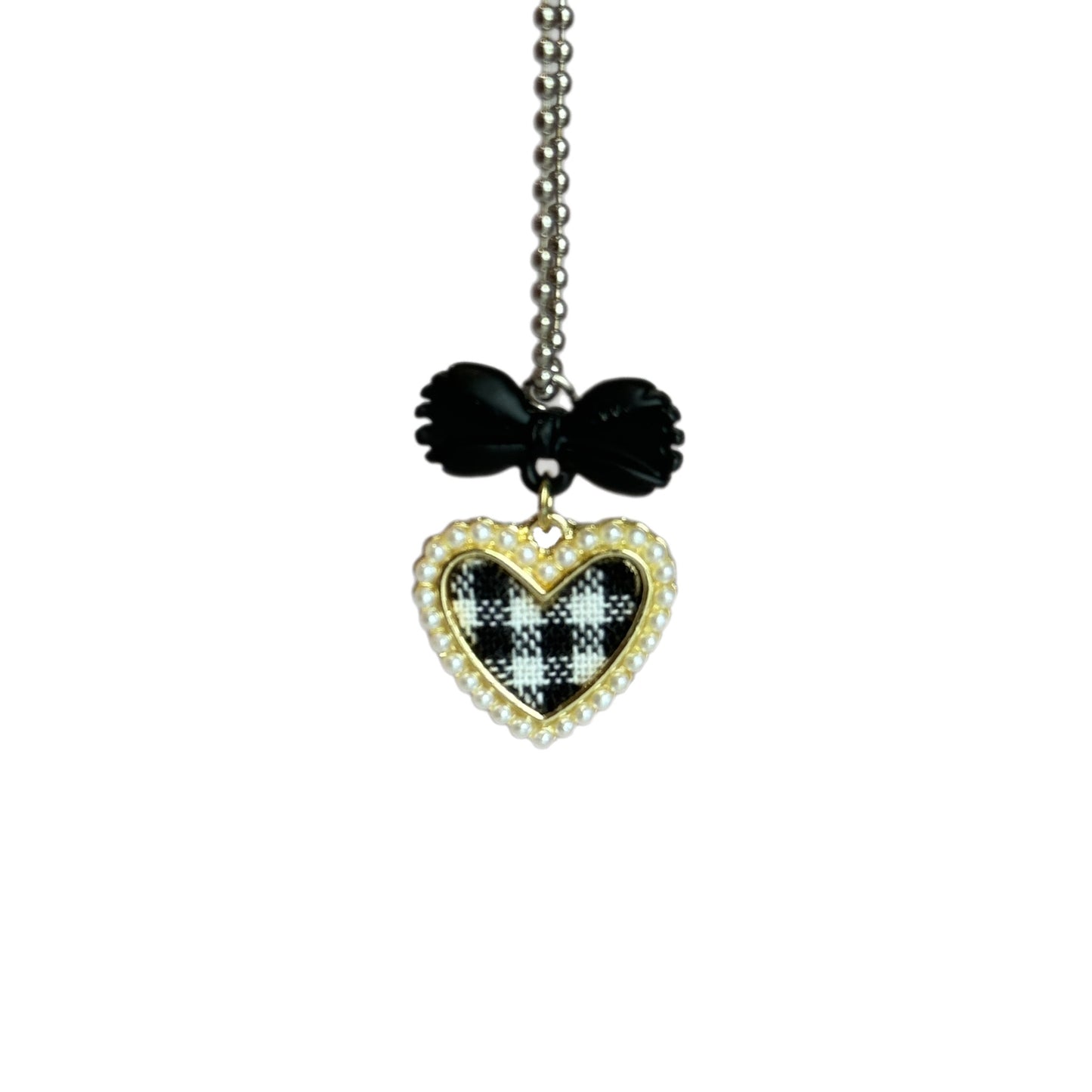 Pearl Heart Plaid - Tumbler Handle Charms