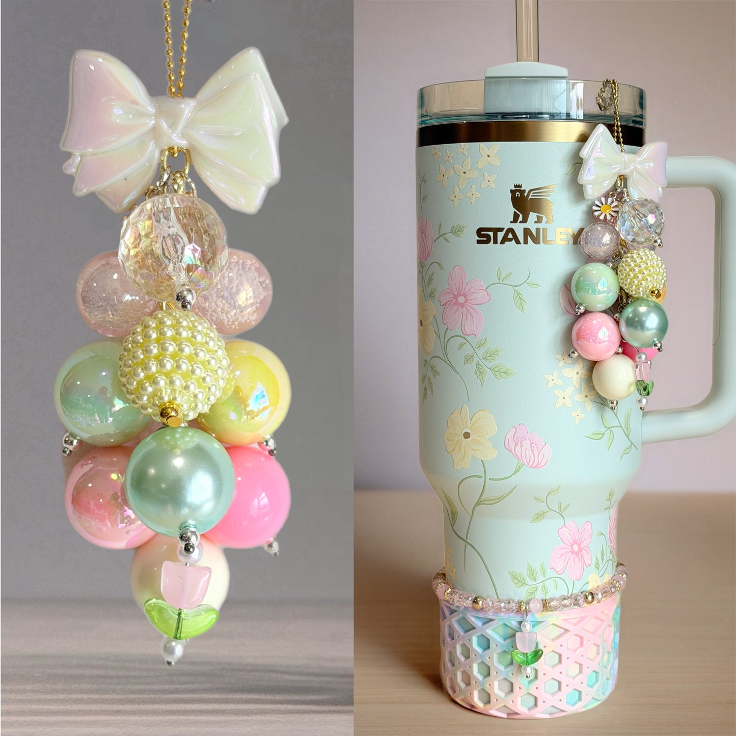 Spring Blossom Bauble Charm - Tumbler Handle Charm