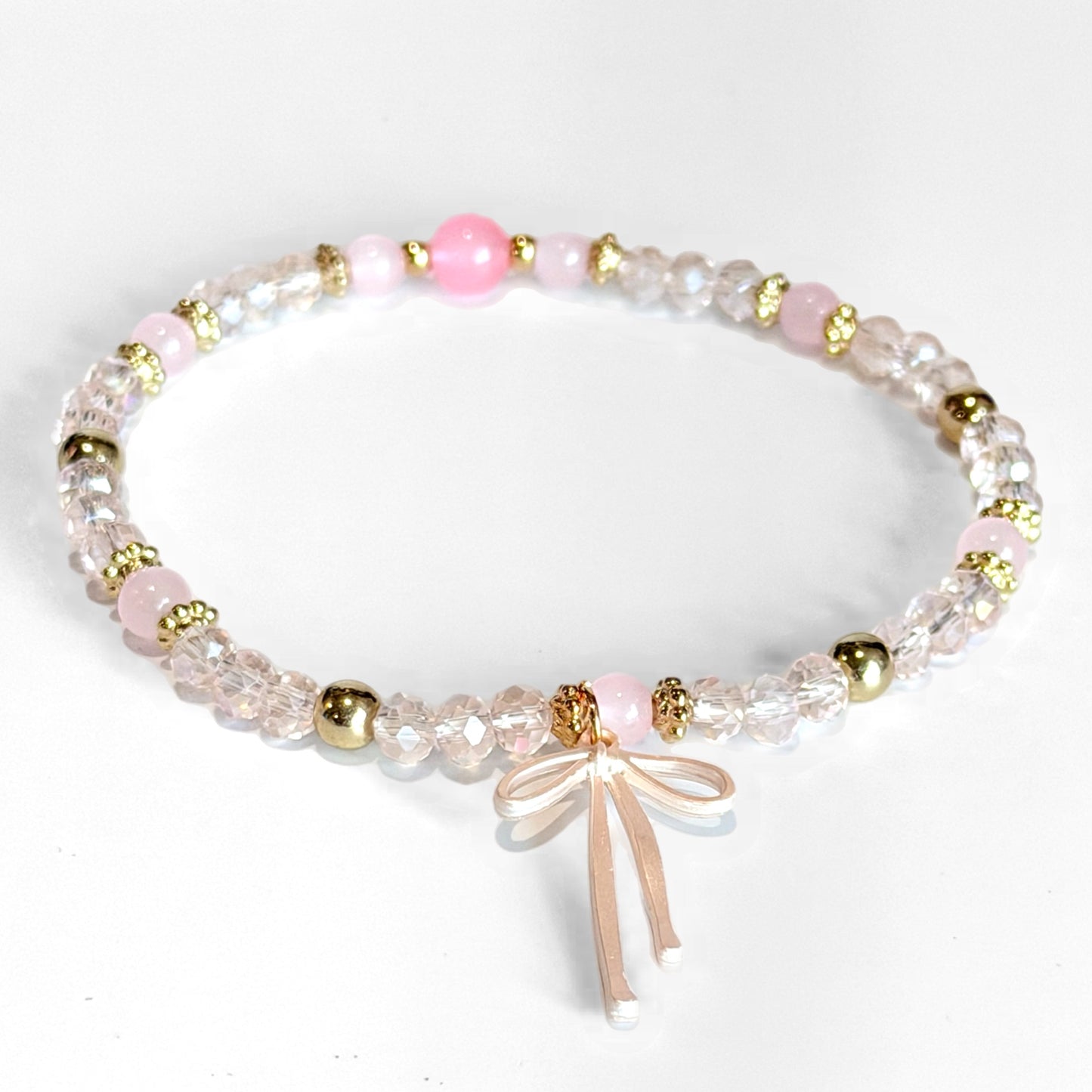 Pink Crystal Tumbler Bracelet