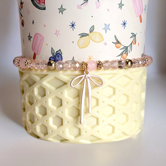 Pink Crystal Tumbler Bracelet