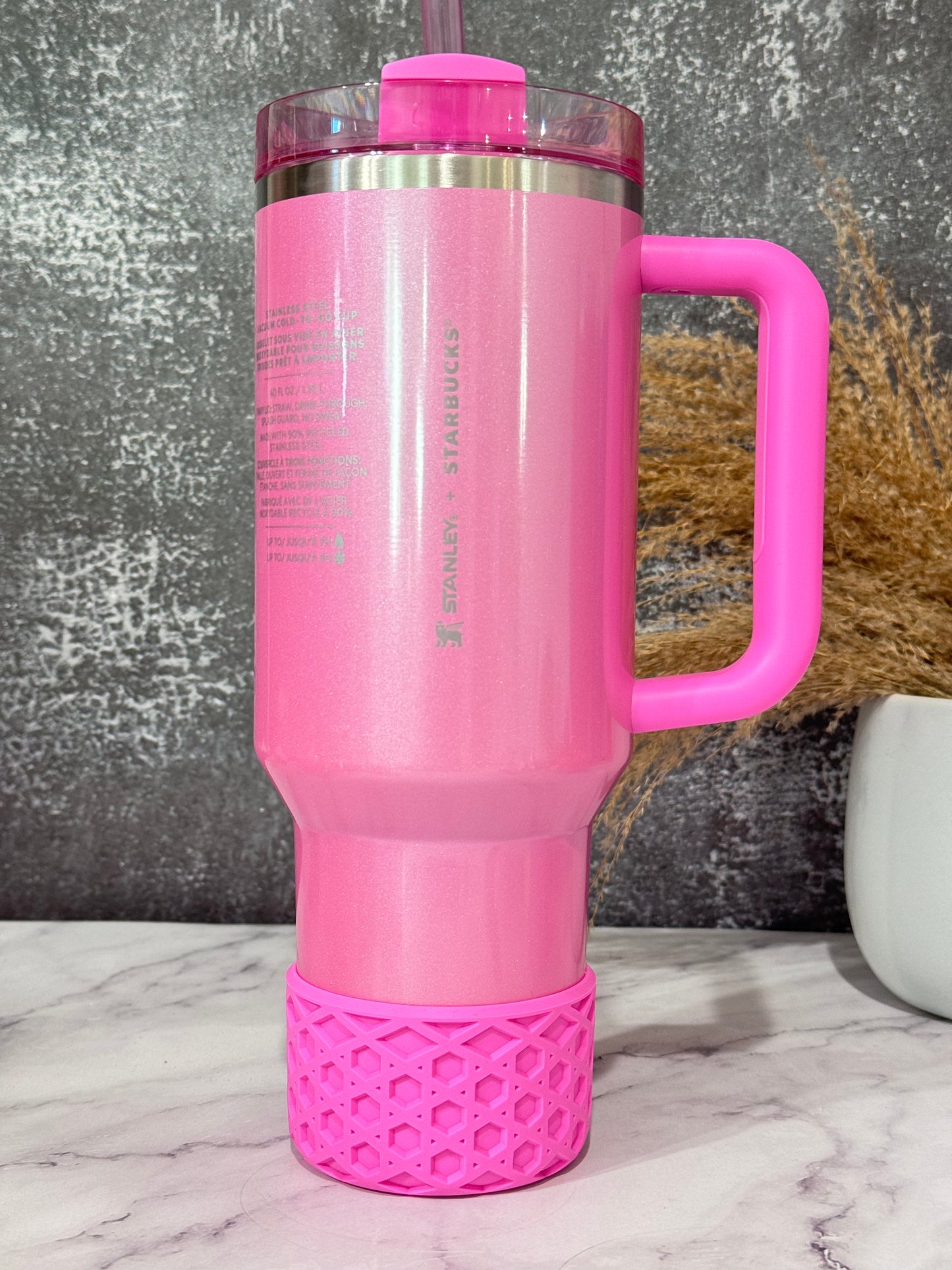 WINTER PINK WAFFLE Tumbler Boot -fits 20-40oz New!