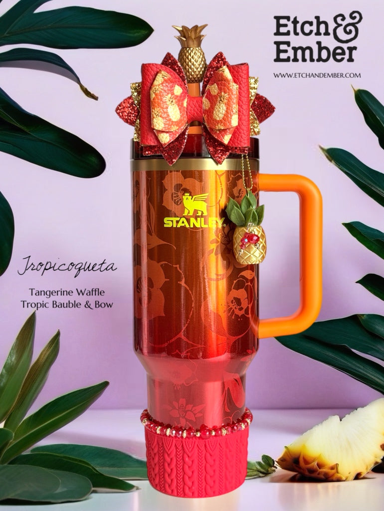 Tropical Pineapple Charm - Tumbler Charm