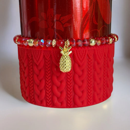 Pineapple Tumbler Bracelet - 18K Gold