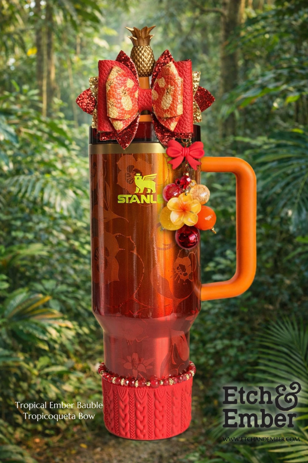 Tropical Ember Mini Bauble Charm - Tumbler Charm