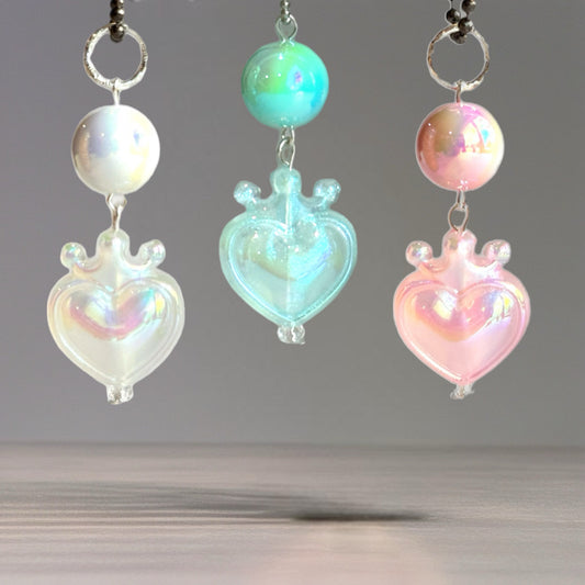 Fancy Crowned Heart Charms- Tumbler Handle Charm