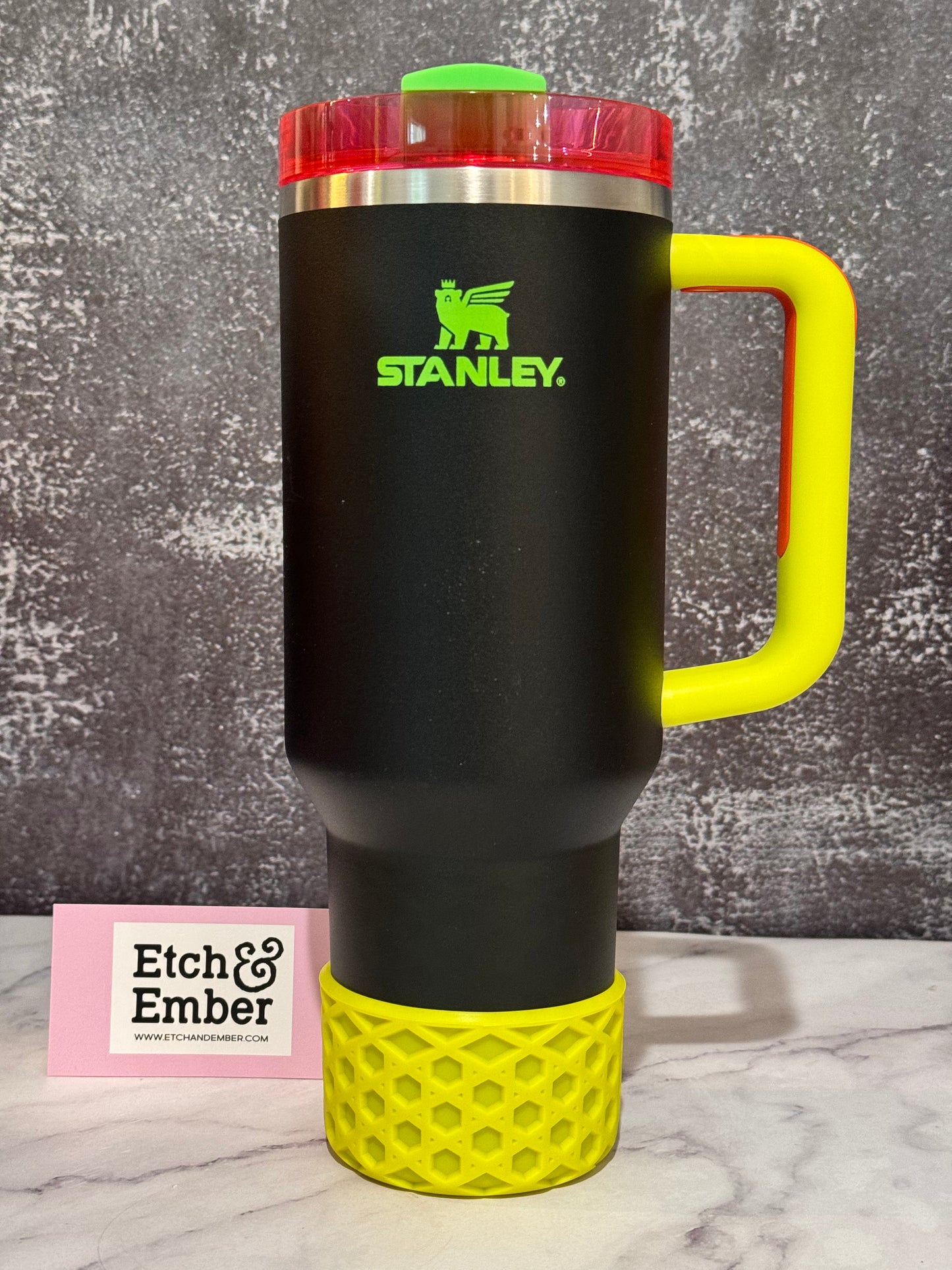 ELECTRIC YELLOW WAFFLE Tumbler Boot -fits 20-40oz