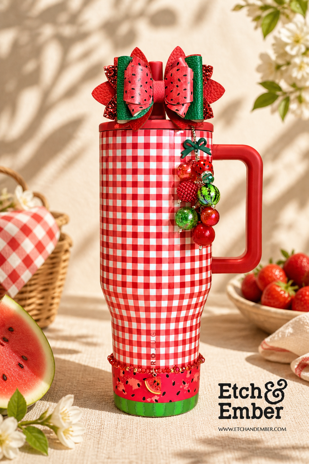 Watermelon Bauble Charm - Tumbler Handle Charm