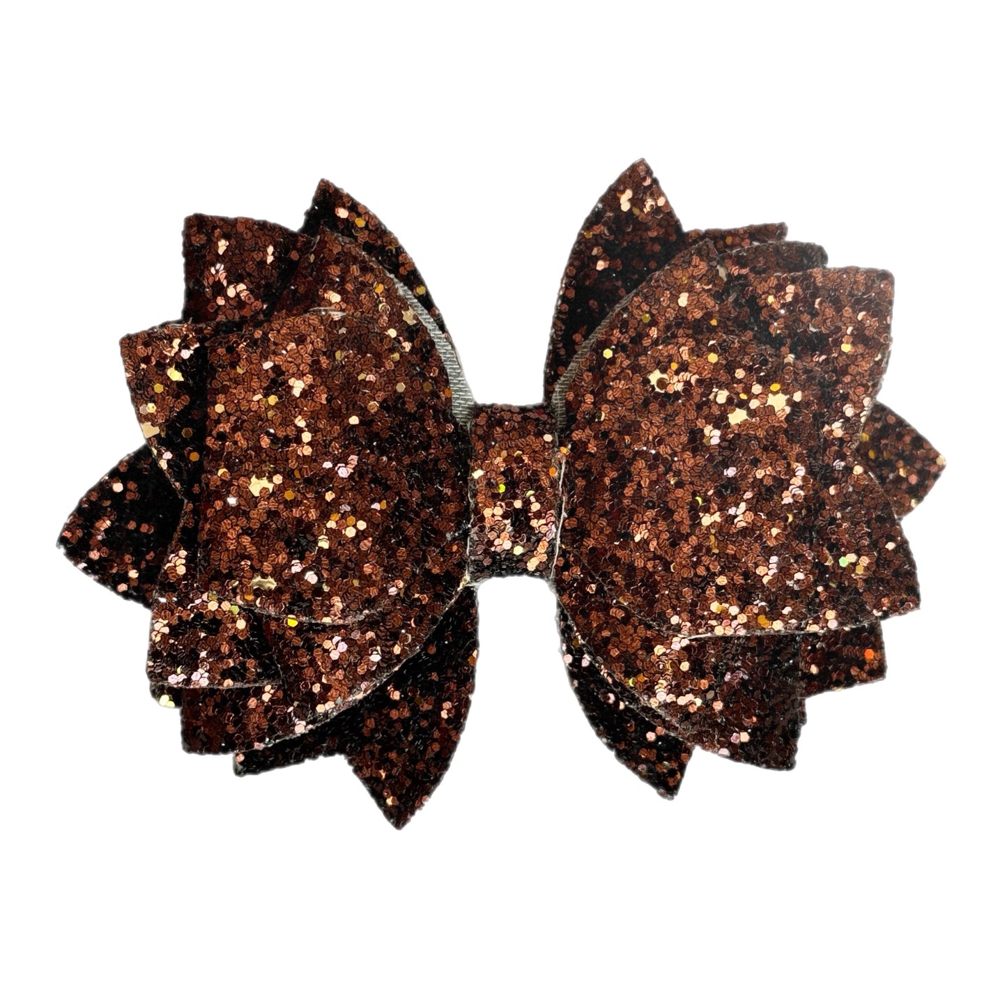 Chocolate Glitter Tumbler Bow