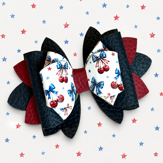 Star Spangled Cherries VersaBow™ Universal Tumbler Bow