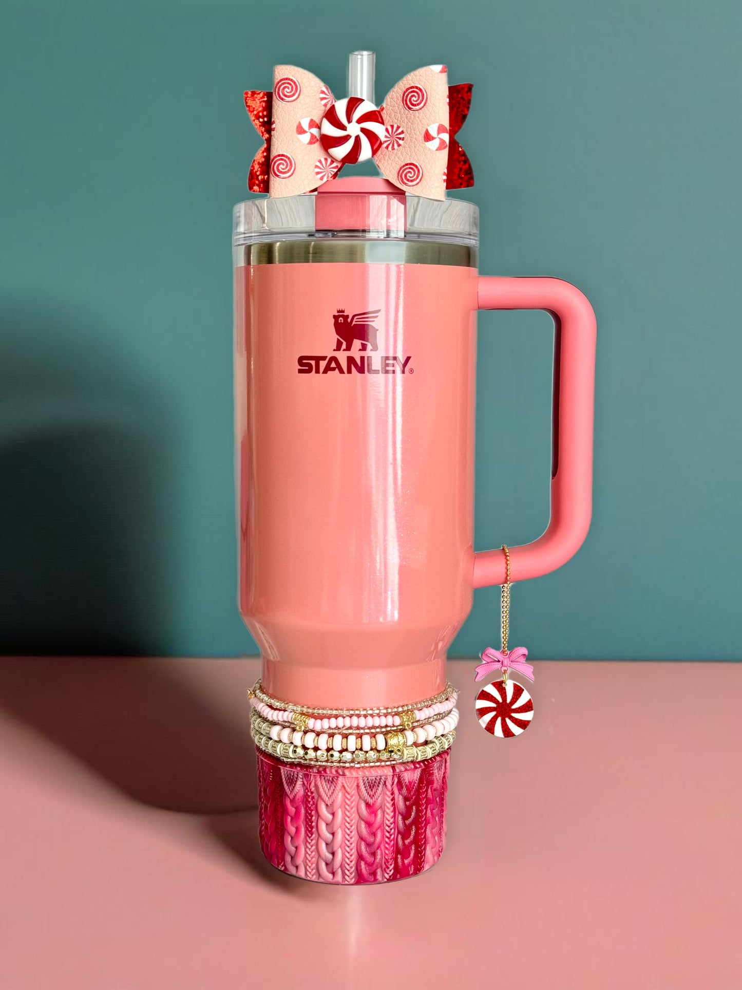 Peppermint Tumbler Bow