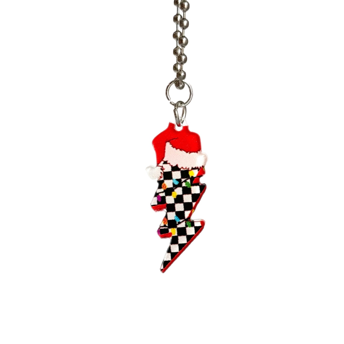 CHRISTMAS CHECKER BOLT Charm - Tumbler Handle Charm