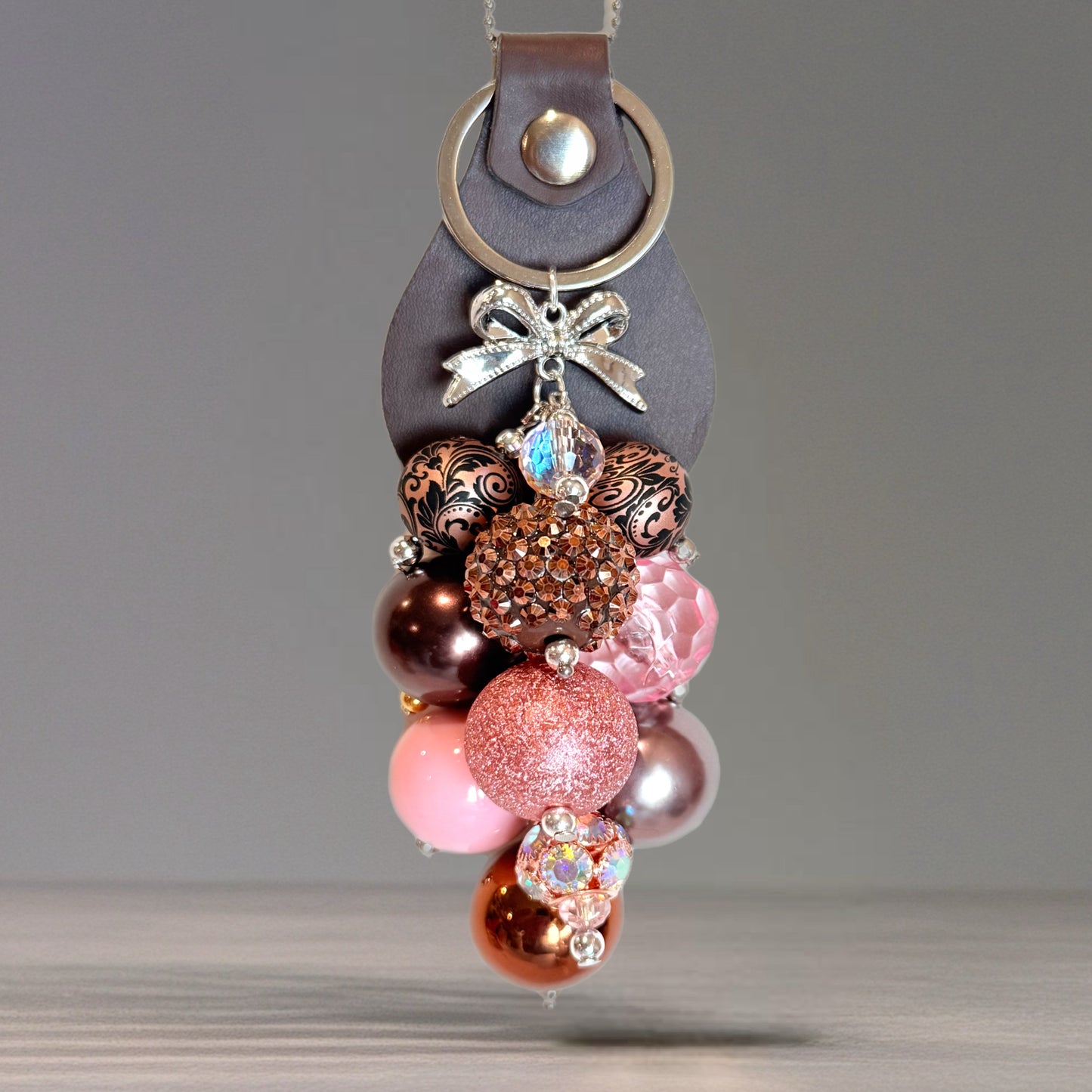 Dusty Rose Bauble Charm - Tumbler Handle Charm