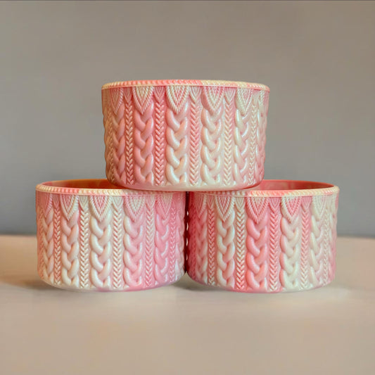 KOREA PINK MACRAME Tumbler Boot -fits 20-40oz
