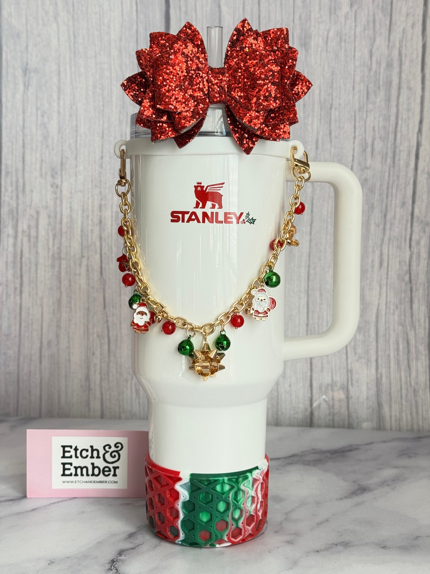 Jingle all the way Deluxe Tumbler Charm Necklace