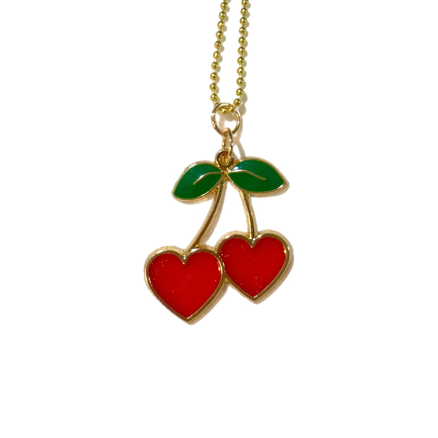 Cherry Heart Charm - Tumbler Handle Charm