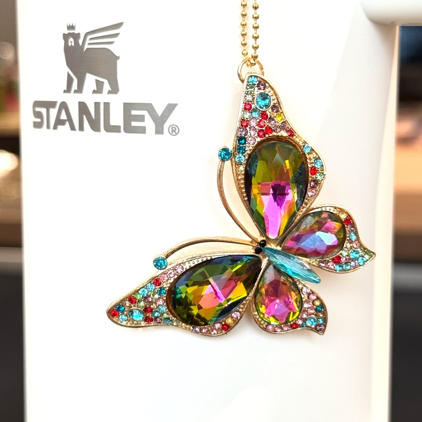 Deluxe Color Shift Butterfly Charm - Tumbler Handle Charm