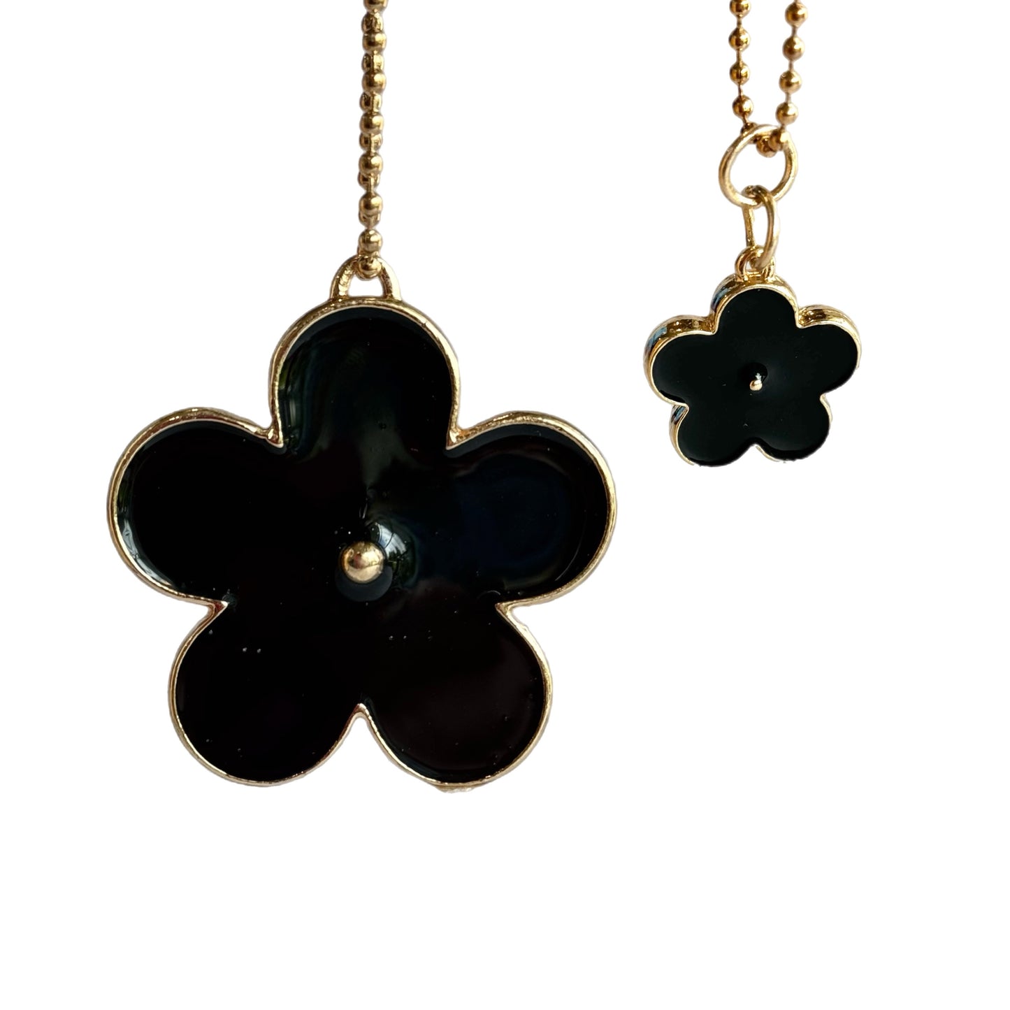 BLACK DAISY Charm - Tumbler Handle Charm