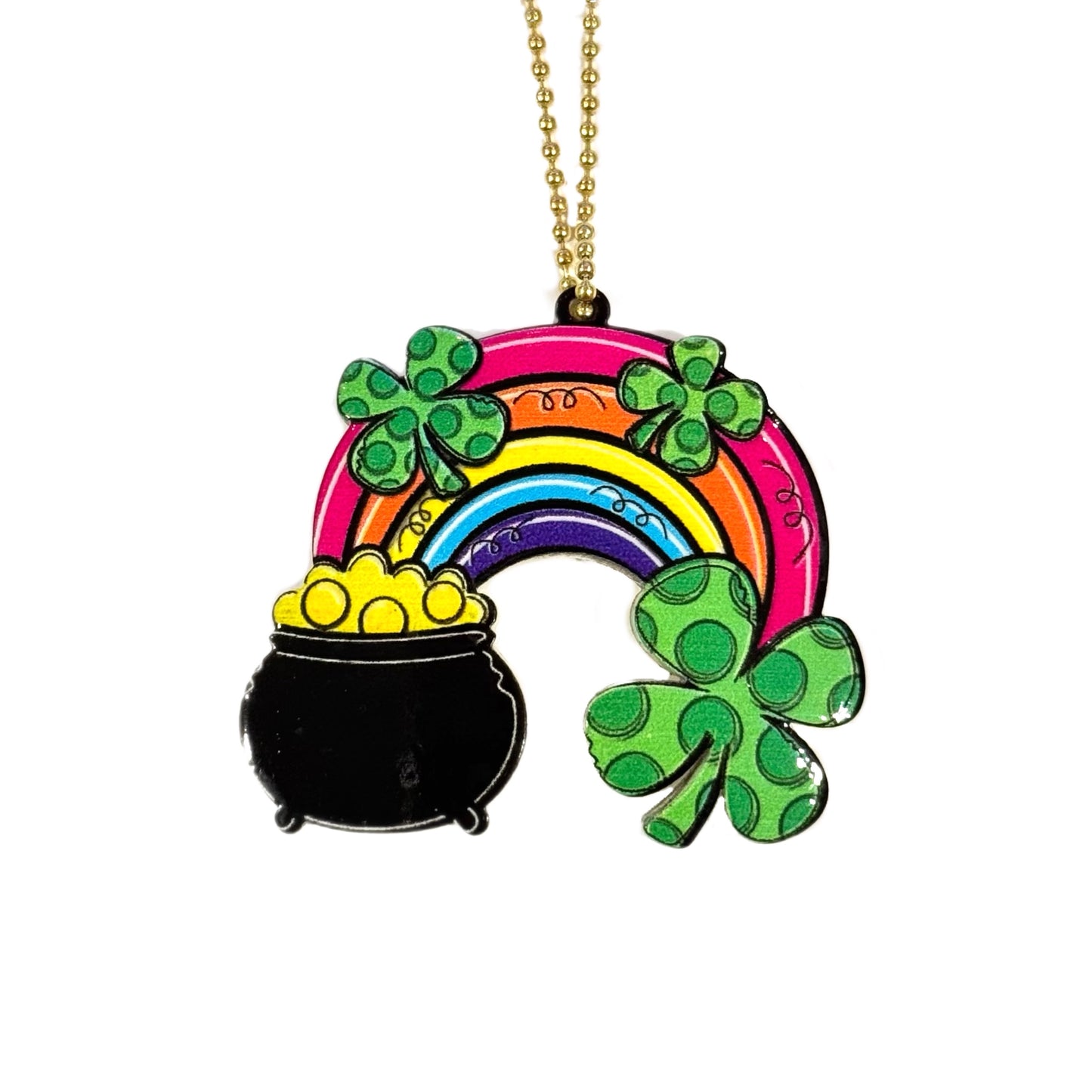 Lucky Rainbow Charm - Tumbler Handle Charm