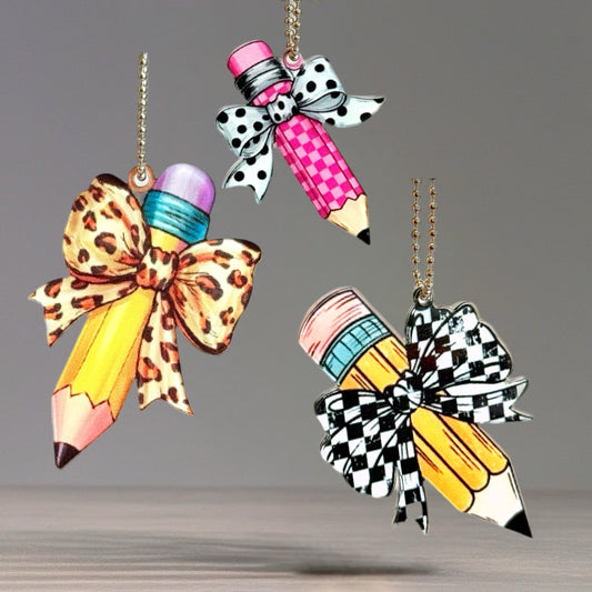 Pencil Me Pretty Charm - Tumbler Handle Charm
