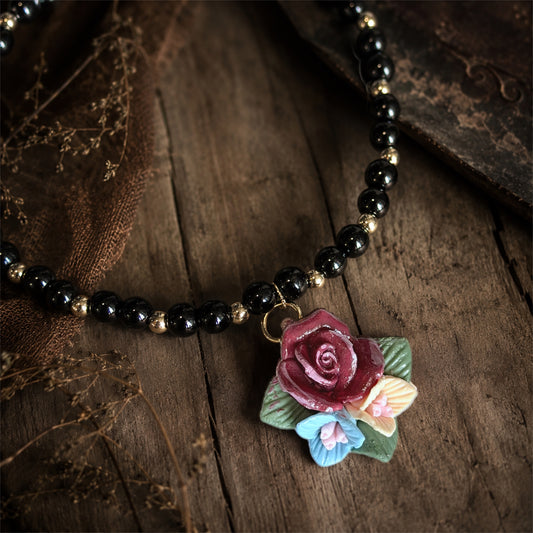 Midnight Floral Tumbler Bracelet