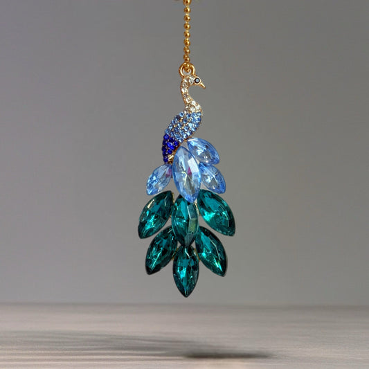 Bling Peacock Charm - Tumbler Handle Charm