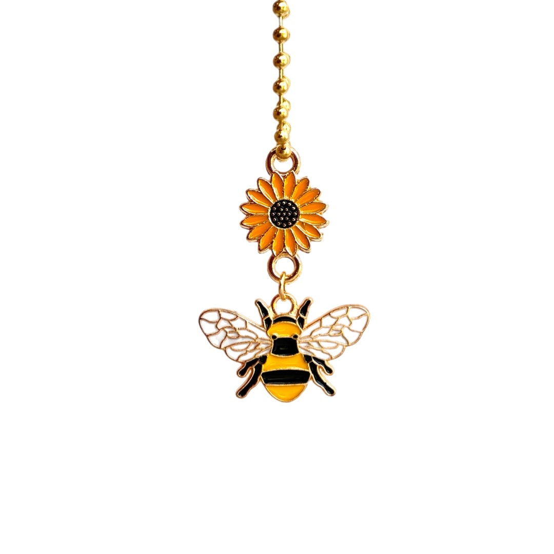 Bee & Sunflower Charm - Tumbler Handle Charm