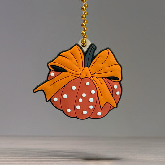 Polka Dot Pumpkin Charm