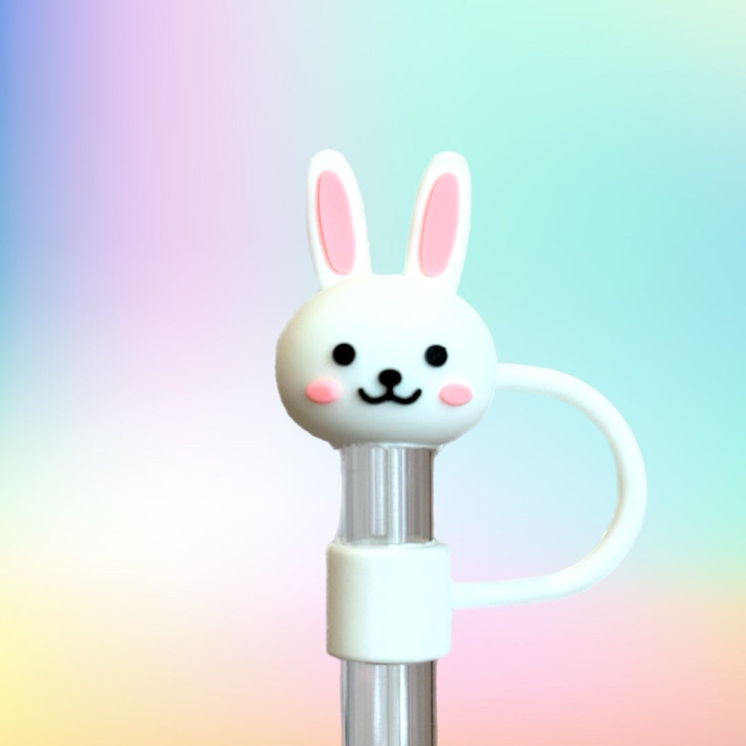 Cute Bunny 3D Straw Topper