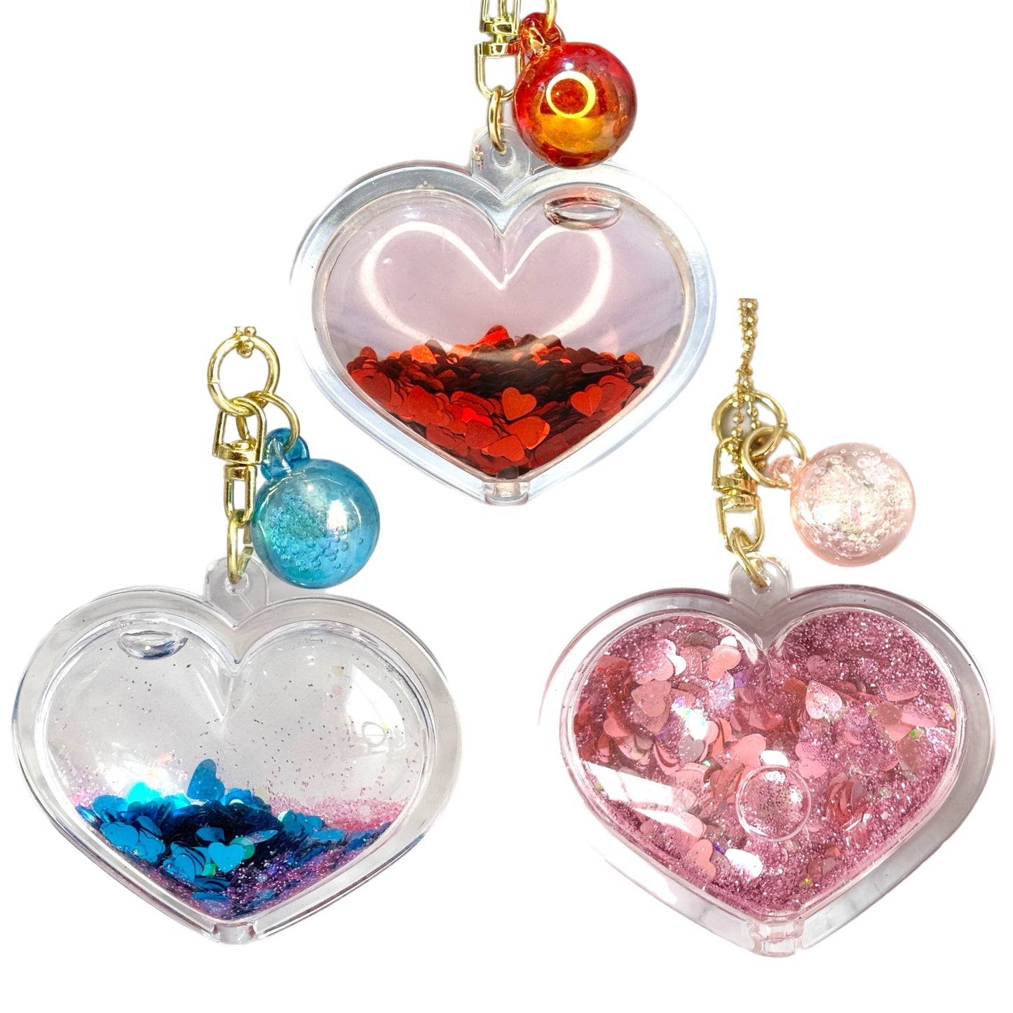 Large Bubble Heart Charm - Tumbler Handle Charm