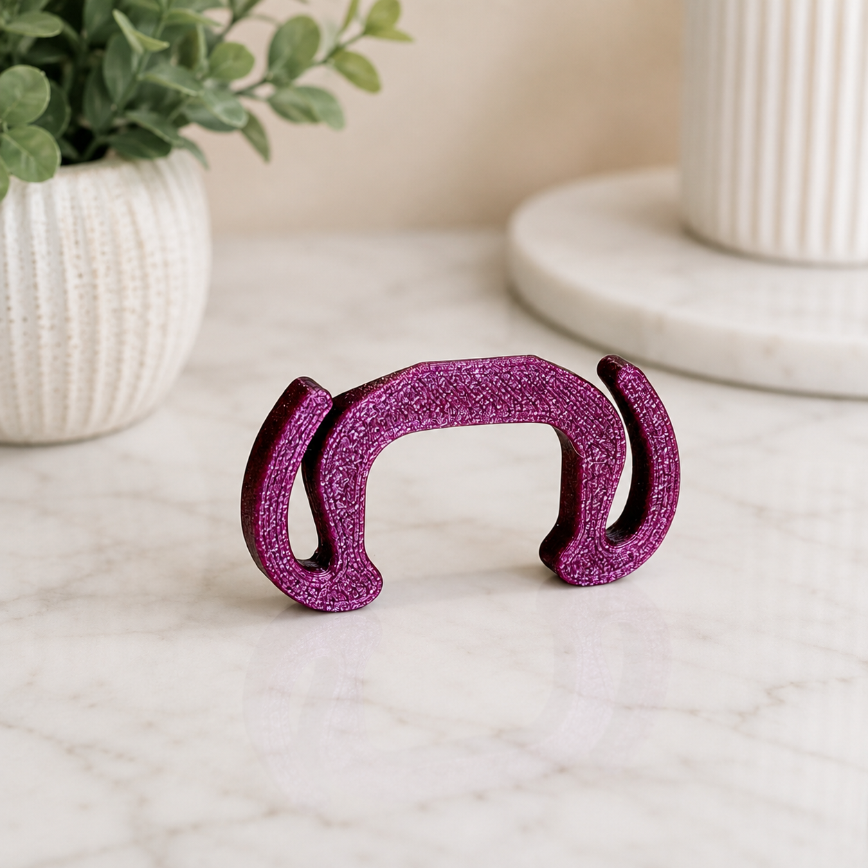Berry Shimmer Handle Charm Clip