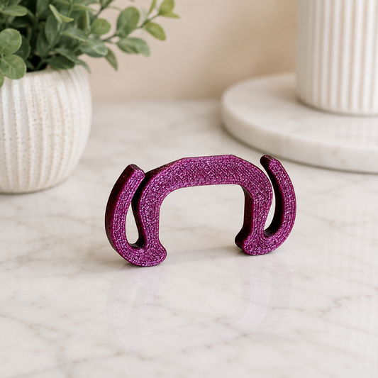 Berry Shimmer Handle Charm Clip