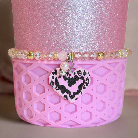 PINK Leopard Tumbler Bracelet