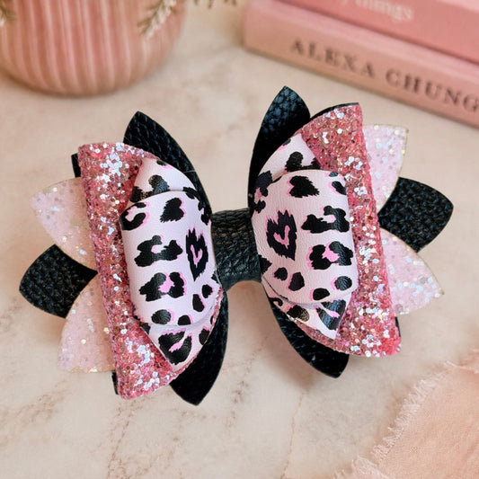 Pink Leopard VersaBow™ Universal Tumbler Bow