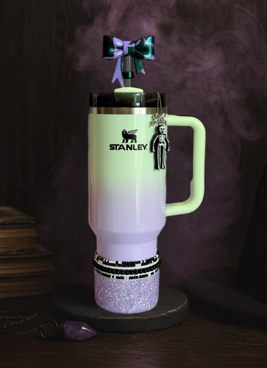 Glow in the Dark Cute Skeleton Charm - Tumbler Handle Charm